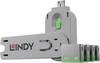 bezpečnostní USB záslepka zelená LINDY USB-Lock + Key