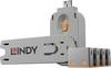 bezpečnostní USB záslepka oranžová LINDY USB-Lock + Key