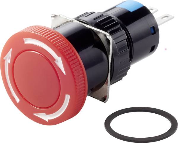 TRU COMPONENTS TC-LAS1-AY-11TS, TC-7494432 nouzový vypínač, 250 V/AC, 1 rozpínací kontakt, 1 spínací kontakt, 1 ks