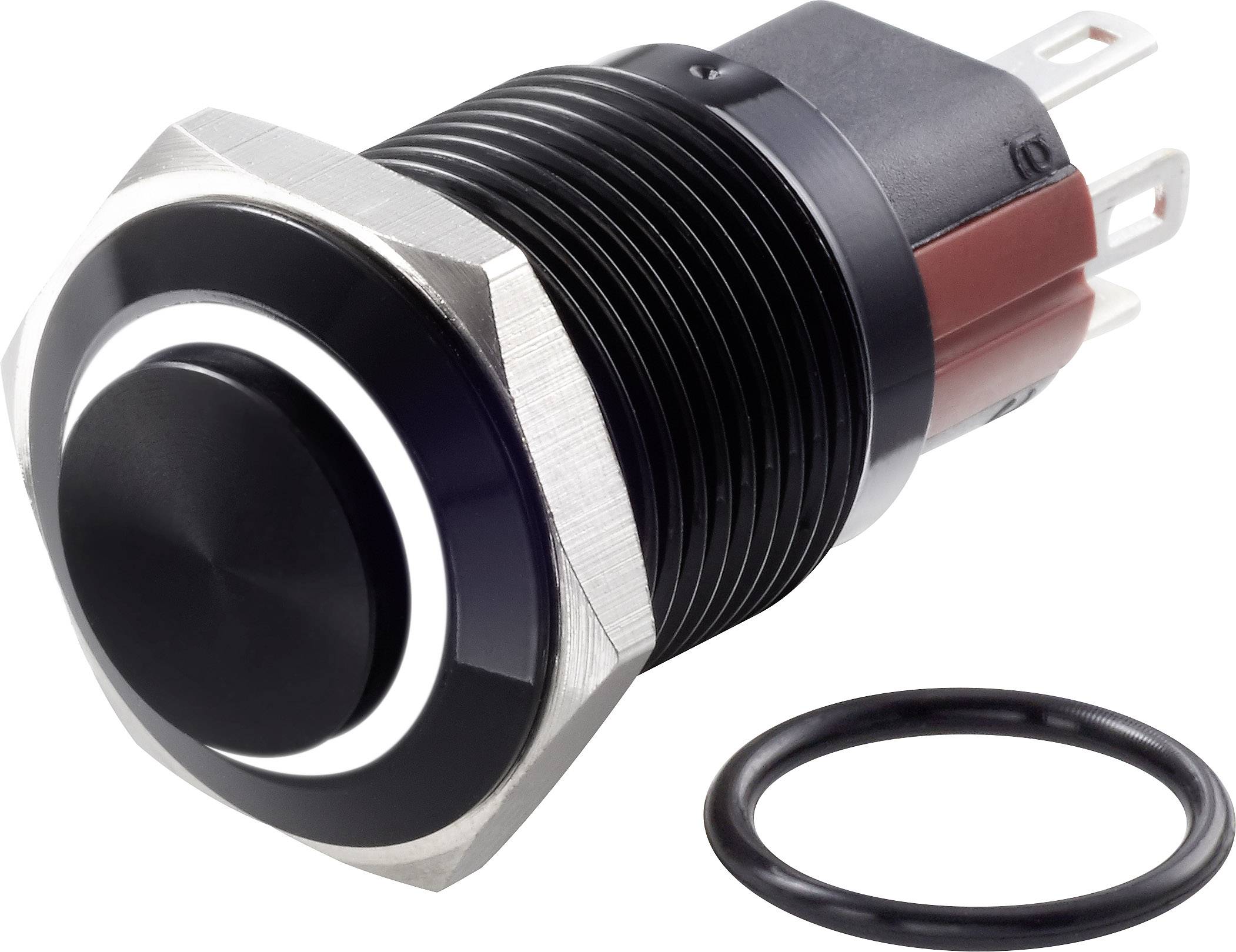 TRU COMPONENTS TC-GQ16-KH-11E/J/W/12V/A, TC-7495084 tlačítkový spínač antivandal, 16 mm, 48 V/DC, 2 A, 1 ks
