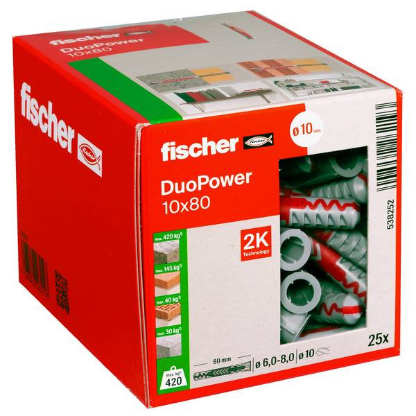 Fischer 538252 DUOPOWER 10x80 LD 2komponentní hmoždinka 80 mm 10 mm 25 ks