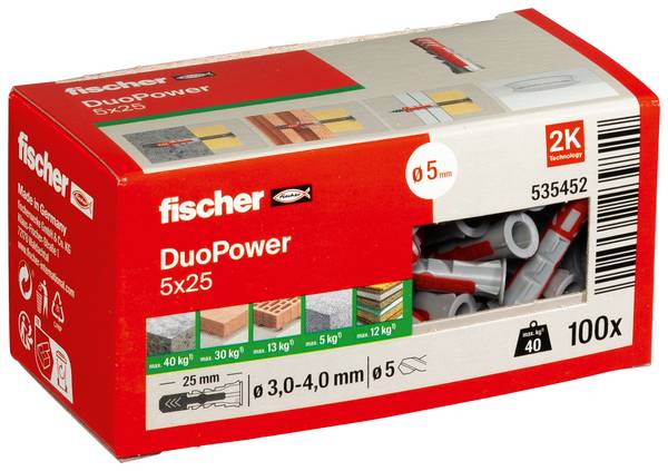 Fischer 535452 DUOPOWER 5x25 LD 2komponentní hmoždinka 25 mm 5 mm 100 ks