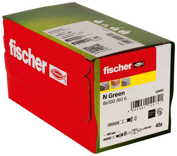 Fischer 524850  hřebíková hmoždinka 100 mm 8 mm 45 ks
