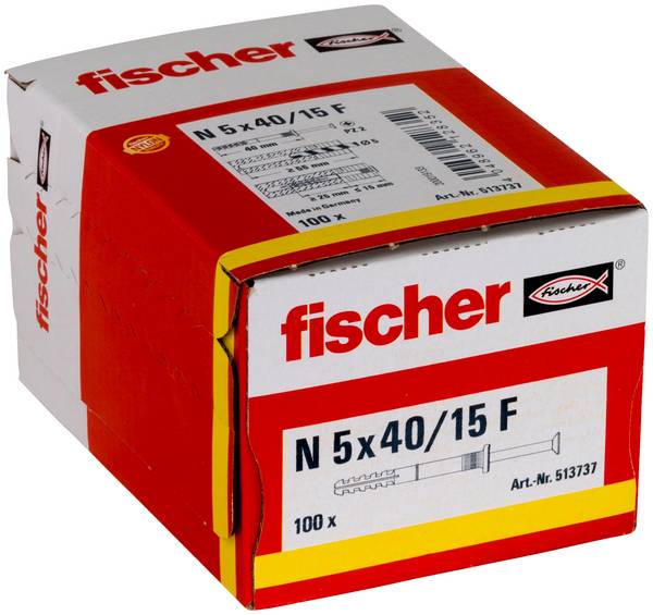 Fischer 513737  hřebíková hmoždinka 40 mm 5 mm 100 ks