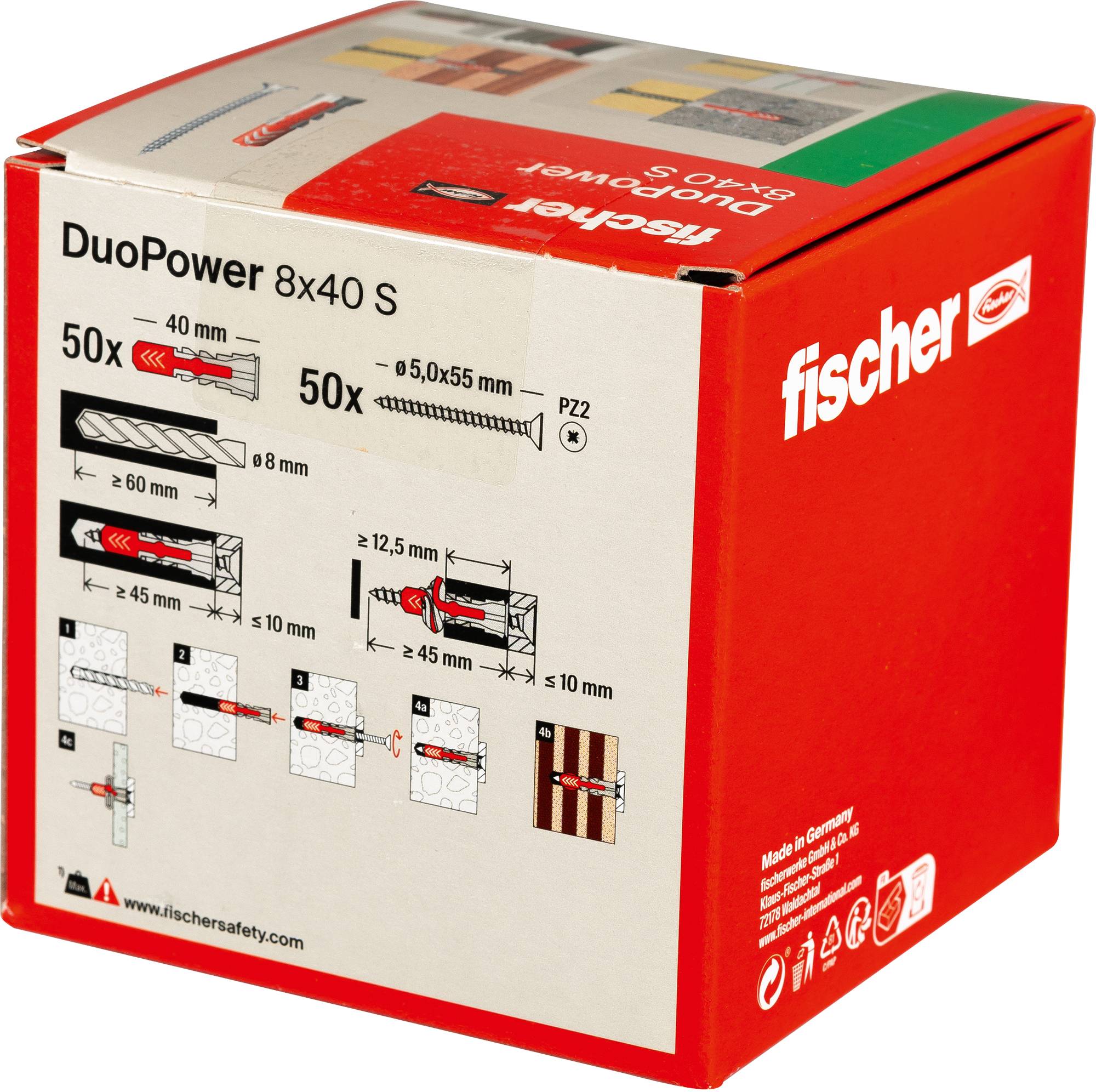 Fischer 535460 DUOPOWER 8x40 S LD 2komponentní hmoždinka 40 mm 8 mm 50 ks-7