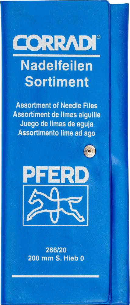 PFERD TOOLS 12316102 Sada jehlových pilníků CORRADI švýcarské síto 0 v PVC svinovací brašně Délka 200 mm 1 ks