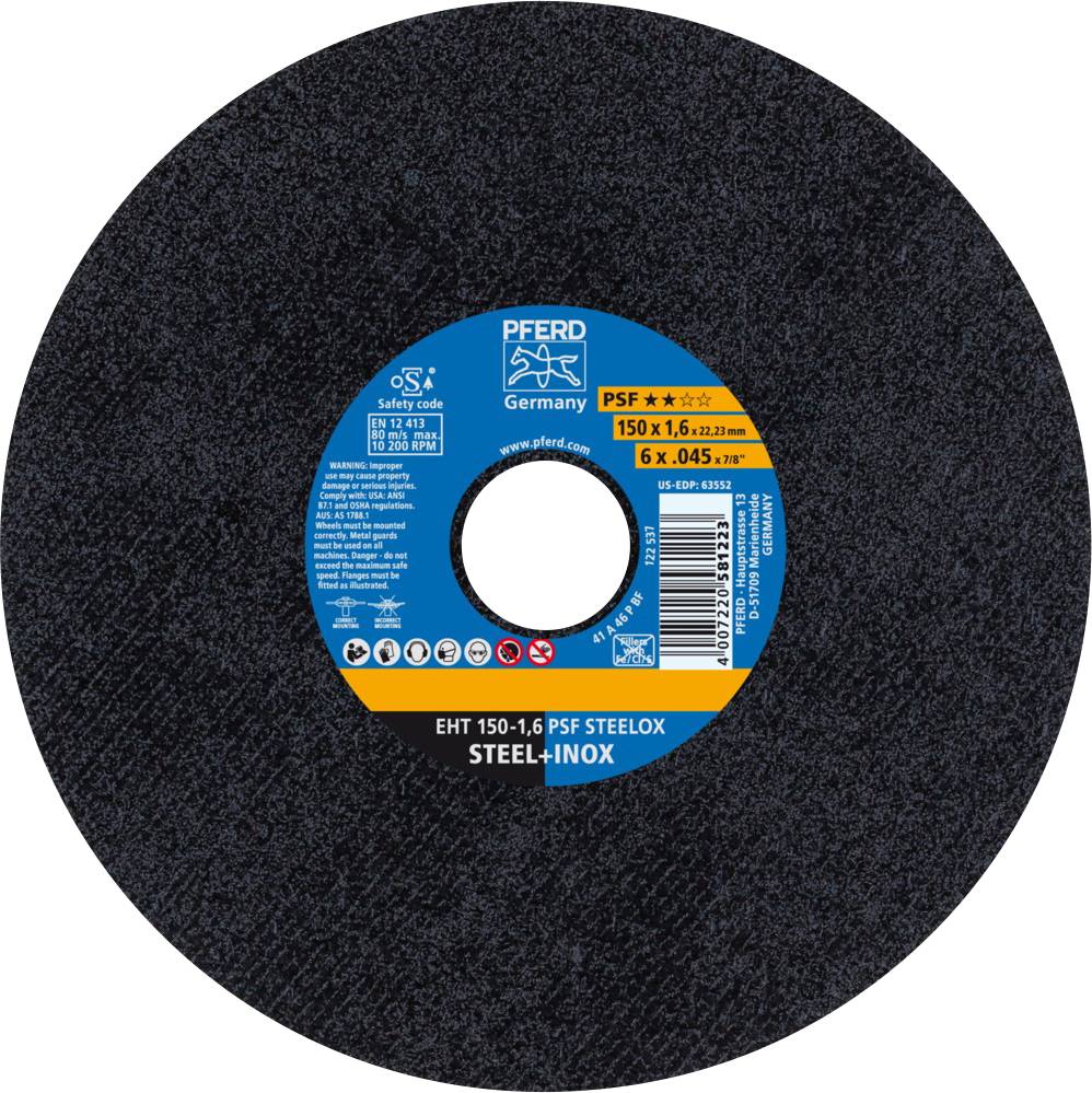 PFERD TOOLS PSF STEELOX 61724121 řezný kotouč rovný 150 mm 25 ks nerezová ocel, ocel
