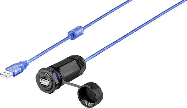 Renkforce USB 2.0 kabel [1x USB 2.0 zásuvka A - 1x USB 2.0 zásuvka A]  1.00 m S ochrannou krytkou