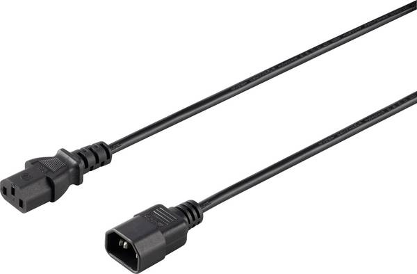 Sygonix SY-5042726 IEC prodlužovací kabel  černá 0.50 m