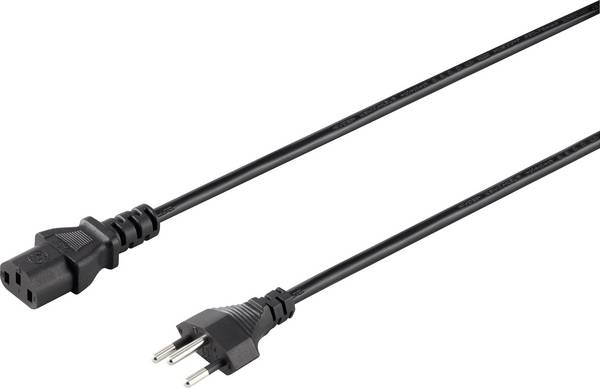 Sygonix SY-5042720 IEC kabel  černá 2.00 m