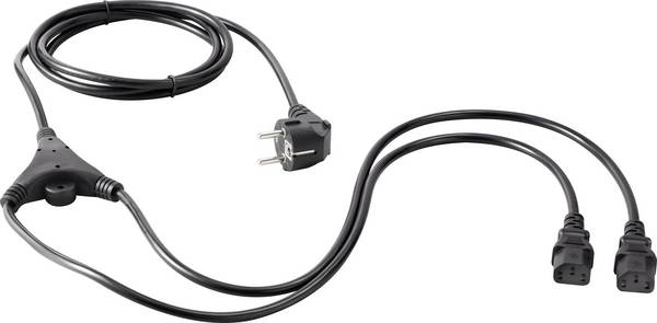Sygonix SY-5178378 IEC Y kabel  černá 2 m