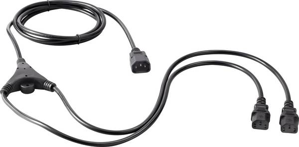Sygonix SY-5042698 IEC Y kabel  černá 2.35 m