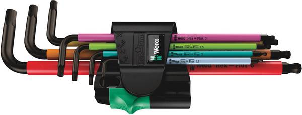 Wera 950/7 inbus sada klíčů 1.5 mm, 2 mm, 2.5 mm, 3 mm, 4 mm, 5 mm, 6 mm   7dílná
