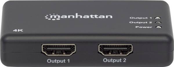 Manhattan 207669 2 porty HDMI rozbočovač  4096 x 2160 Pixel černá