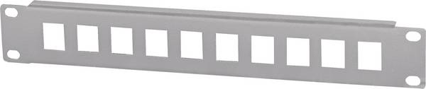 Intellinet 714969 10 portů síťový patch panel 254 mm (10") Kabel 1 U šedobílá (RAL 7035) neosazený