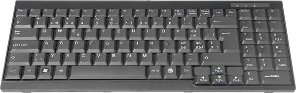 Digitus DS-72000CH kabelový KVM tlačítko švýcarská, QWERTZ černá