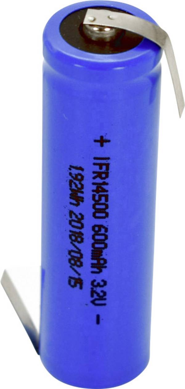 Beltrona FR14500HBG speciální akumulátor 14500 pájecí špička ve tvaru Z LiFePO4 3.2 V 600 mAh 1 ks