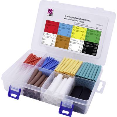 TRU COMPONENTS T1807CA007 sada smršťovacích bužírek červená, modrá, žlutá, zelená, transparentní, hnědá, bílá, černá Pom