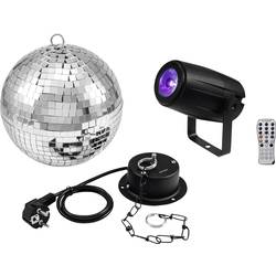 Disco koule, sada s LED osvětlením, s hnacím motorkem Eurolite Vnější Ø 20 cm
