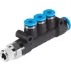 FESTO rozdělovač 153201 QST3-1/4-8-6 Vnější závit: 1/4" (6.3 mm) Ø vedení: 4.6 mm 1 ks