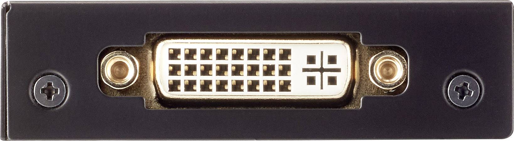 DVI port na elektronickém zařízení, obklopený dvěma malými šroubky pro upevnění kabelu.