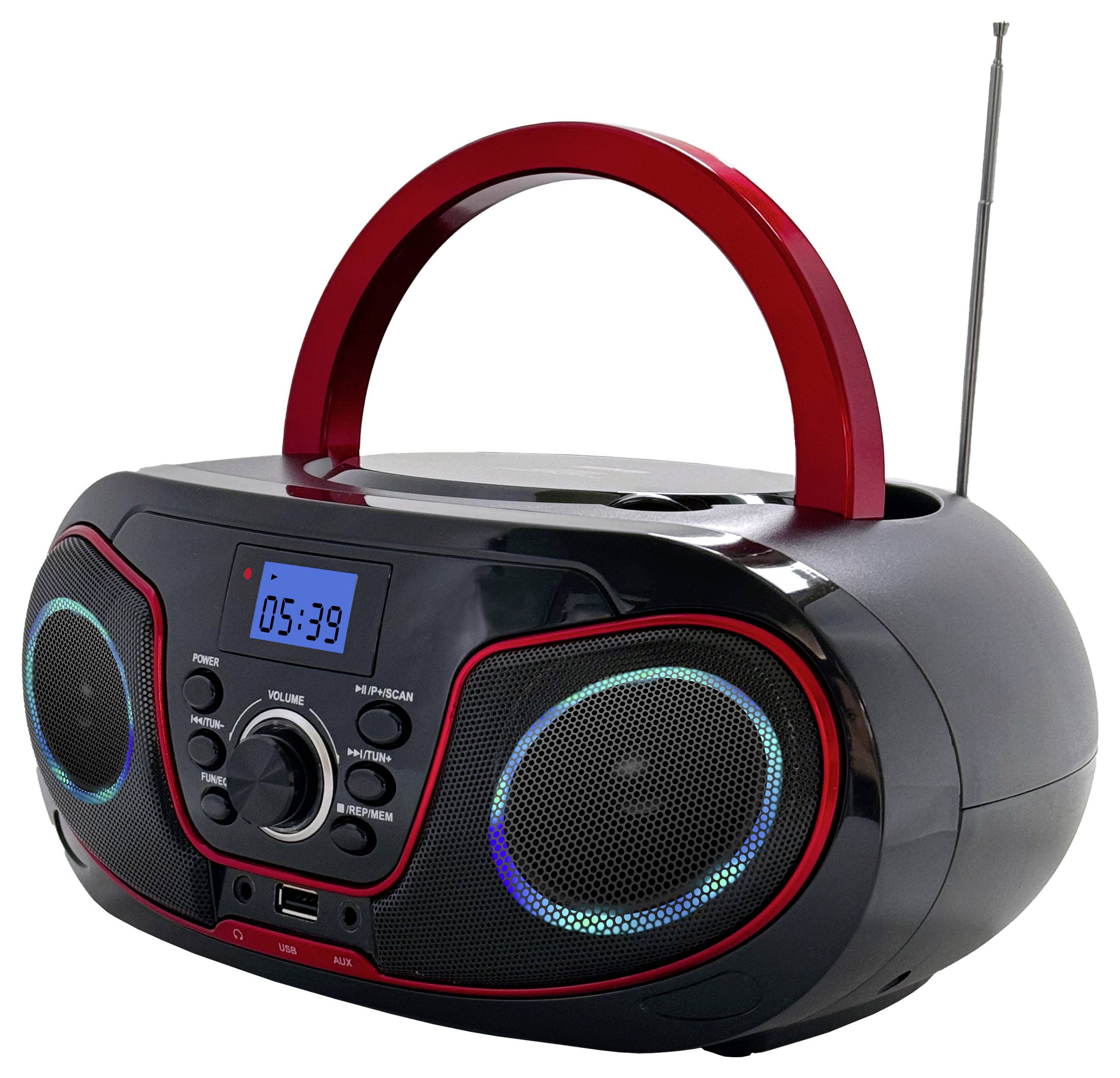Silva Schneider MPC 19.4 USB 210718 rádio s CD, FM, AUX, CD, USB, černá, červená-1