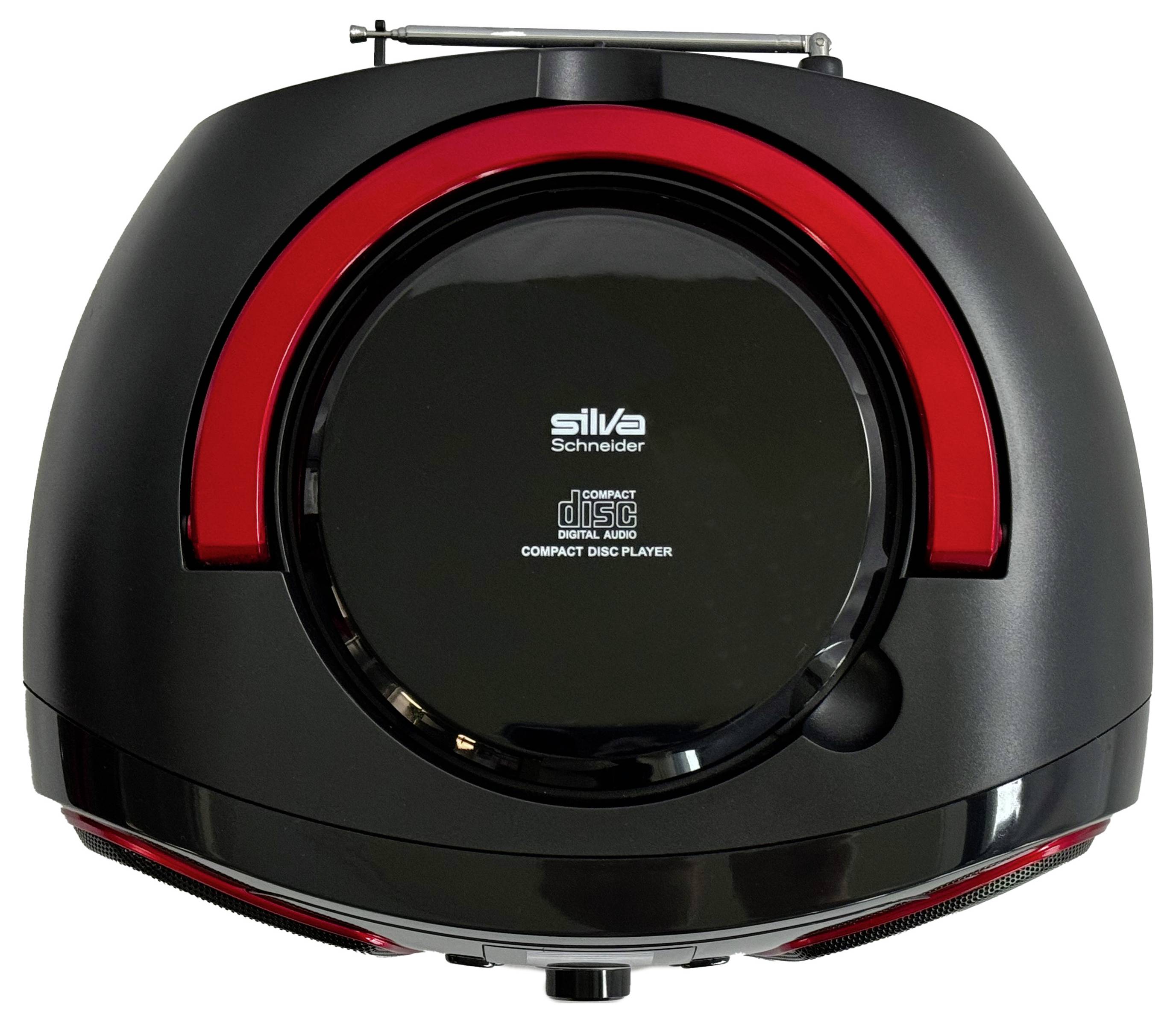 Silva Schneider MPC 19.4 USB 210718 rádio s CD, FM, AUX, CD, USB, černá, červená-3