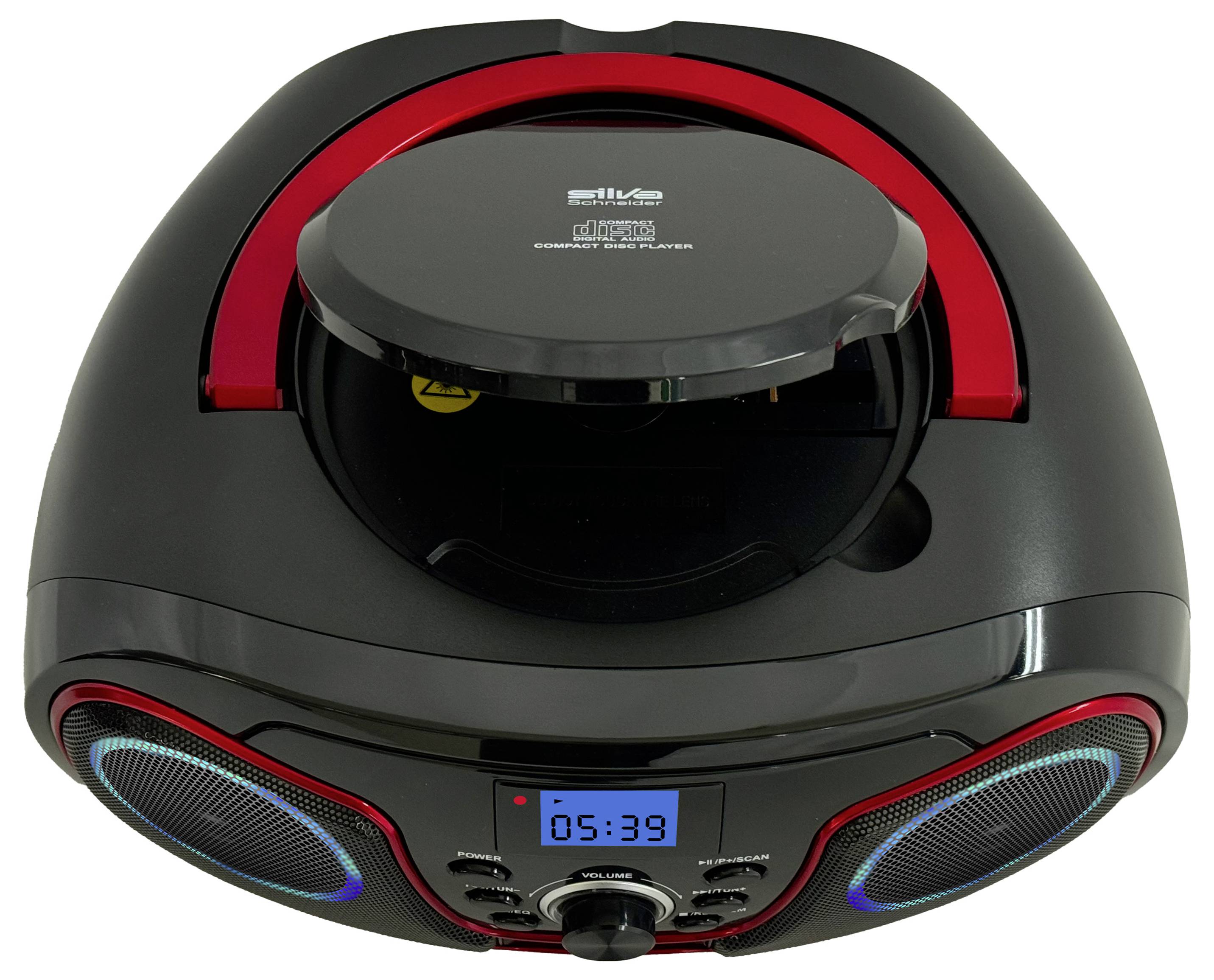 Silva Schneider MPC 19.4 USB 210718 rádio s CD, FM, AUX, CD, USB, černá, červená-4