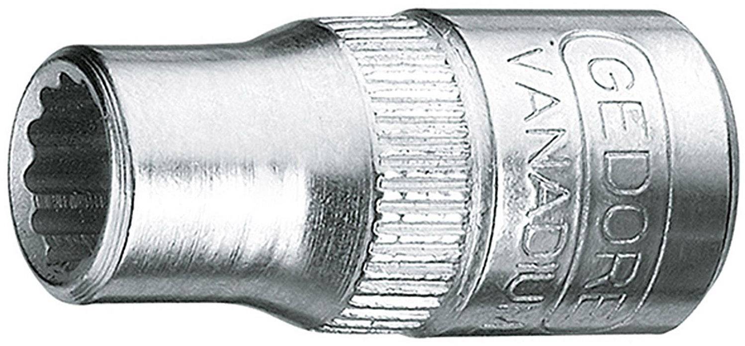Nástavec klíče z kovu s nápisem 'GEDORE VANADIUM', vhodný pro připojení nástrčného klíče k maticím.