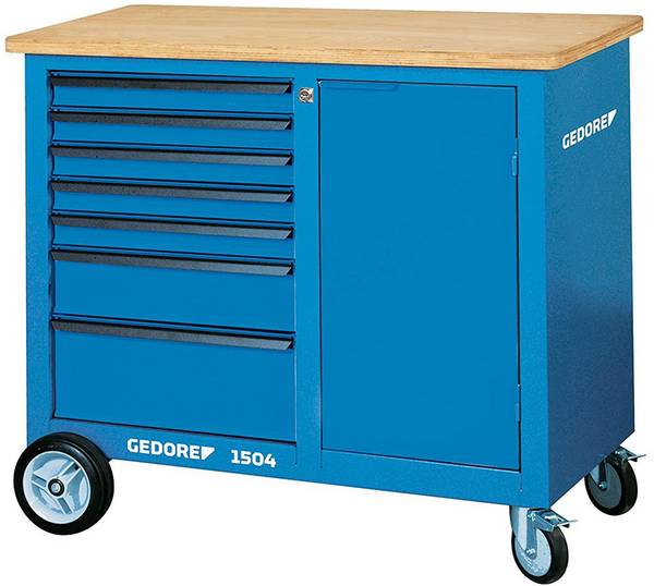 Gedore 6622830 pracovní stůl na kolečkách (d x š x v) 1200 x 1100 x 985 mm modrá