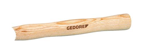 Dřevěná kladívková rukojeť s nápisem 'GEDORE', vhodná pro řemeslné práce a opravy.