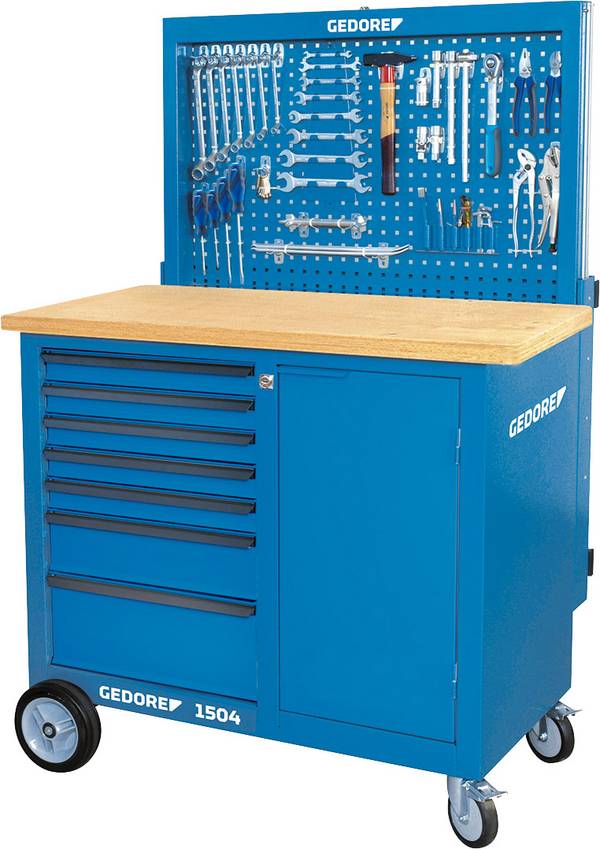 Gedore 6624450 pracovní stůl na kolečkách (š x v x h) 1100 x 985 x 550 mm modrá