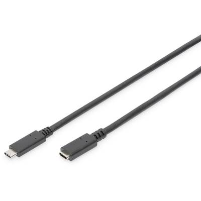 Černý USB-C kabel se dvěma koncovkami, vhodný pro přenos dat a nabíjení zařízení.