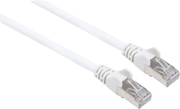 Intellinet 741439 RJ45 síťové kabely, propojovací kabely CAT 6a (surový kabel CAT 7) S/FTP 30.00 m bílá bez halogenů 1 ks