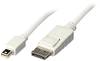 LINDY Mini-DisplayPort / DisplayPort kabelový adaptér Mini DisplayPort konektory, Konektor DisplayPort 3.00 m bílá 41058 UL certifikace, dvoužilový stíněný, kulatý Kabel DisplayPort