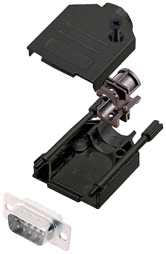 encitech DTZK09-BK-DMP-W-K 6355-8101-21 sada D-SUB kolíkové lišty 180 ° Pólů: 9 pájecí kalíšek 1 ks