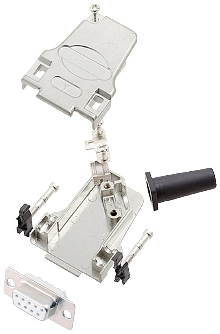 encitech D45ZF09-DMS-W-K 6355-8047-11 sada D-SUB zásuvková lišta 45 ° Pólů: 9 pájecí kalíšek 1 ks