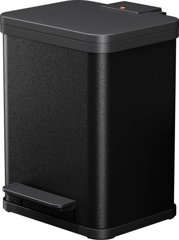 Hailo Öko uno plus M 6192600 odpadkový koš, 17 l, ocelový plech, (š x v x h) 320 x 430 x 340 mm, černá, otevírání pedálem, 1 ks