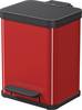 Hailo Öko duo plus M 0622-240 odpadkový koš, 18 l, ocelový plech, (š x v x h) 320 x 430 x 330 mm, červená, černá, otevírání pedálem, 1 ks