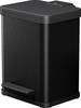 Hailo Öko duo plus M 6222600 odpadkový koš, 18 l, ocelový plech, (d x š x v) 320 x 320 x 430 mm, černá, otevírání pedálem, 1 ks