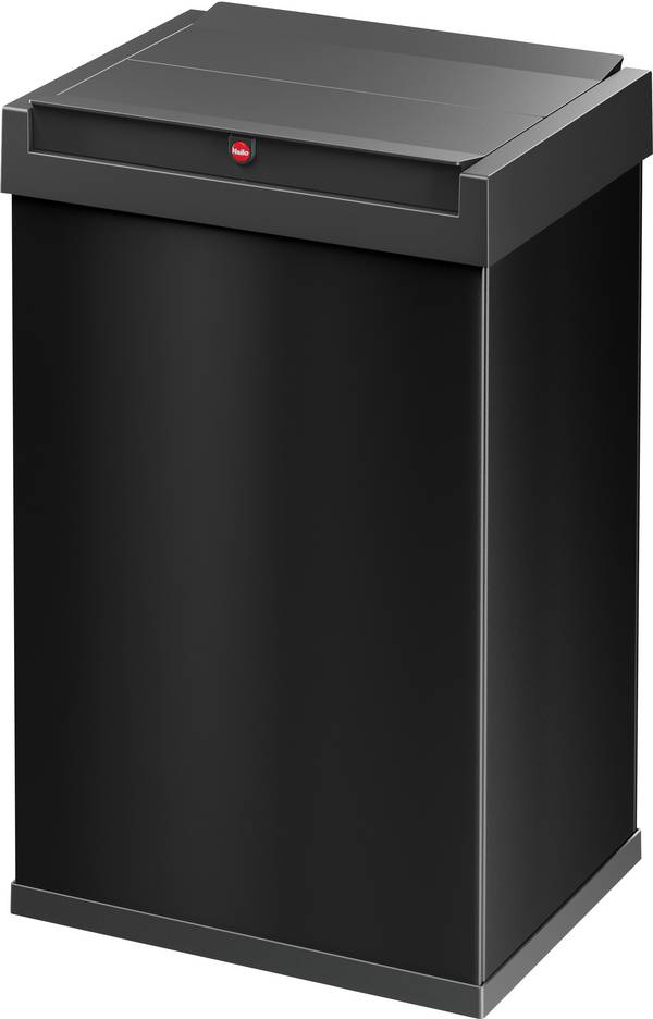 Hailo Big-Box Swing L 8401410 odpadkový koš, 35 l, ocelový plech, (d x š x v) 340 x 339 x 545 mm, černá, se samouzavíracím víkem, 1 ks