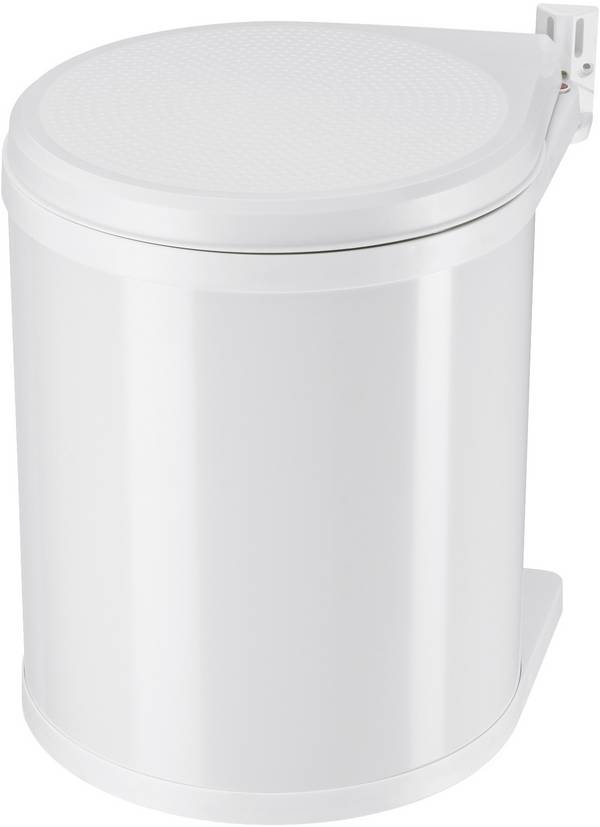 Hailo Compact-Box M 3555-001 odpadkový koš, 15 l, ocelový plech, (Ø x v) 285 mm x 355 mm, bílá, 1 ks