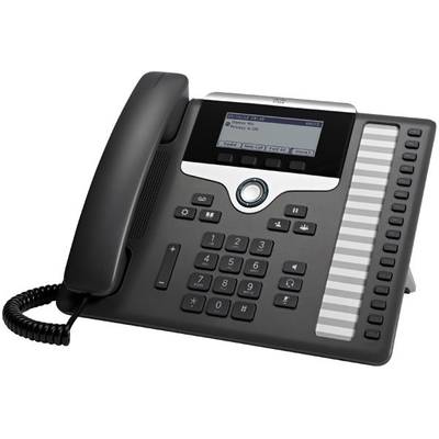 Cisco CP-7861-3PCC-K9= systémový telefon, VoIP  LCD displej antracitová 
