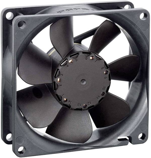 EBM Papst 8412 NGMV axiální ventilátor, 12 V/DC, 55 m³/h, (d x š x v) 80 x 80 x 25.4 mm, 9292506152