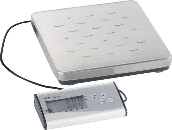 Maul Paketwaage MAULcargo, 50 kg, separates Bedienpult, Netzteil poštovní váha 1795009  Max. váživost 50000 g Rozlišení 10 g na baterii, 230 V stříbrnočerná