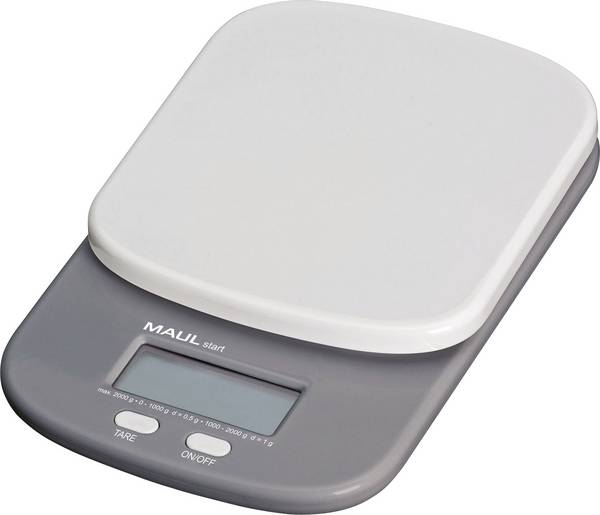 Maul 1623082 váha na dopisy 1623082  Max. váživost 2000 g Rozlišení 0.5 g, 1 g na baterii šedá (matná)