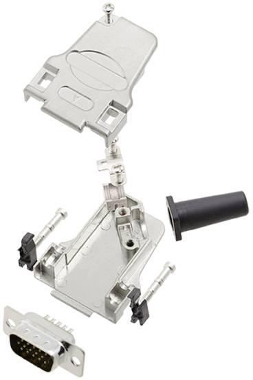 TRU COMPONENTS TCD45ZF09HDP15K 7708744 sada D-SUB kolíkové lišty 45 ° Pólů: 15 pájecí kalíšek 1 ks
