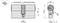 Technický výkres zámku BASI euro cylinder, zobrazující boční a horní pohledy s rozměry: výška 33,3mm, šířka 19mm, základna 10mm.