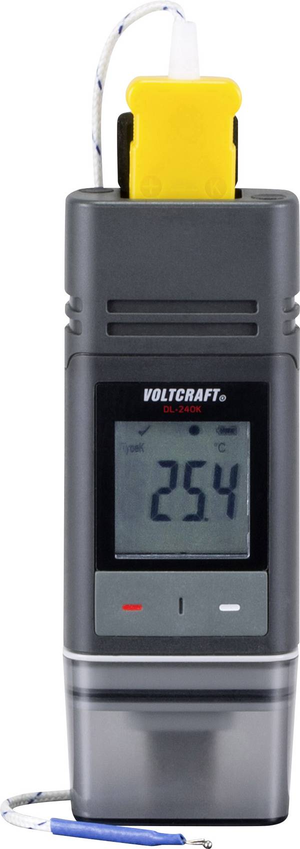 VOLTCRAFT DL-240K teplotní datalogger Kalibrováno dle (DAkkS), veličiny: teplota -200 do 1372 °C        funkce PDF