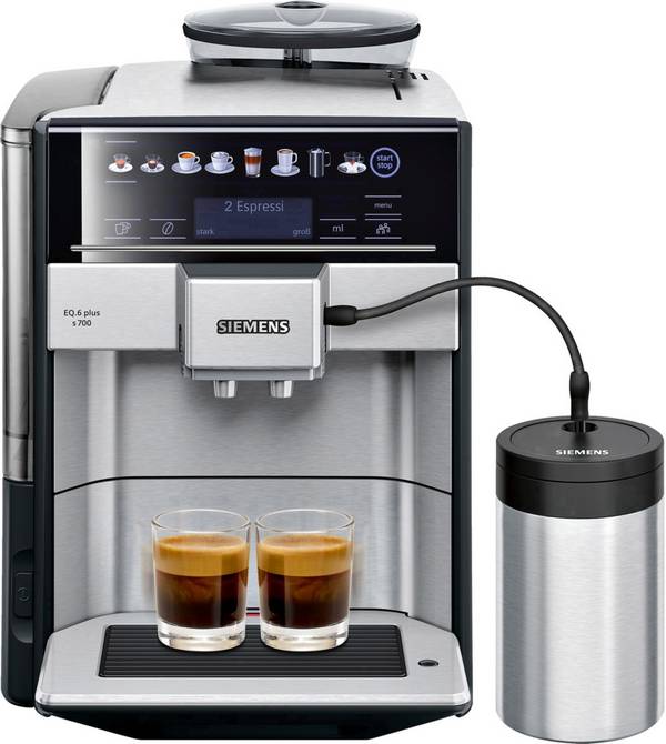 Siemens Hausgeräte EQ 6 plus S700 TE657M03DE plně automatický kávovar nerezová ocel